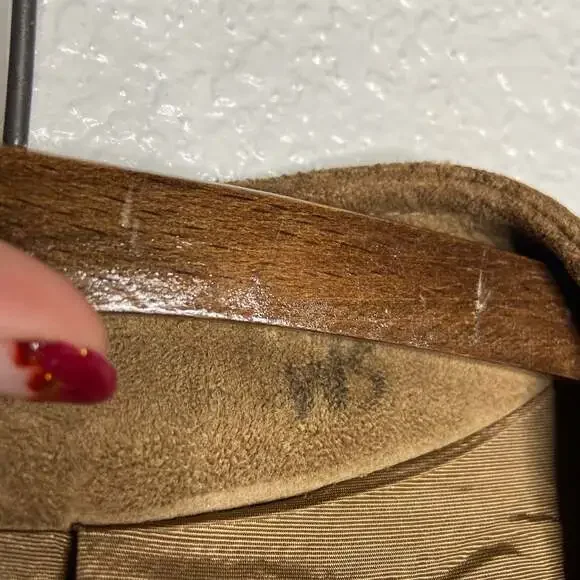 Vintage Suede Boho Brown Peacoat - Picture 7 of 9